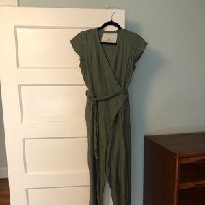 NotPerfectLinen Wrap Linen Jumpsuit, Size small